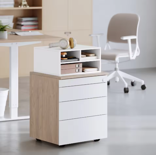 Kantoor printerkast met opbergvakken – Compacte printerstandaard voor bureau