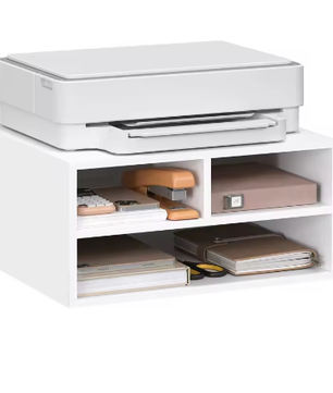 Kantoor printerkast met opbergvakken – Compacte printerstandaard voor bureau