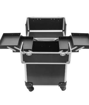 Professionele make-up trolley met wielen en aluminium behuizing