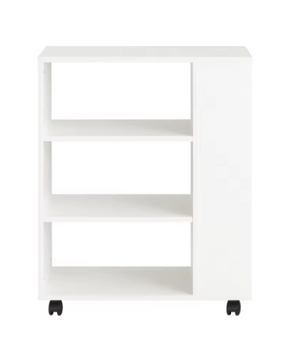 Printertafel op wielen met 7 open vakken – kantoor trolley