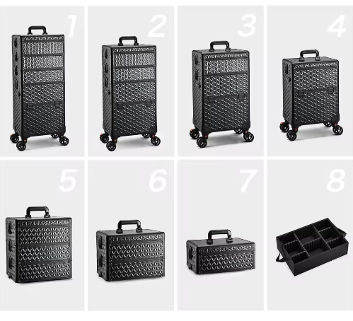 Professionele Make-upkoffer op Wielen – Extra Grote Cosmetische Trolley