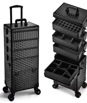 Professionele Make-upkoffer op Wielen – Extra Grote Cosmetische Trolley