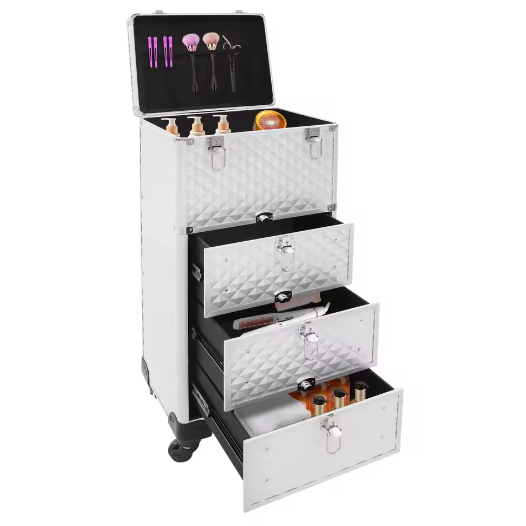 Professionele Make-upkoffer op Wielen – Rollende Cosmetica Trolley