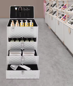 Professionele Make-upkoffer op Wielen – Rollende Cosmetica Trolley