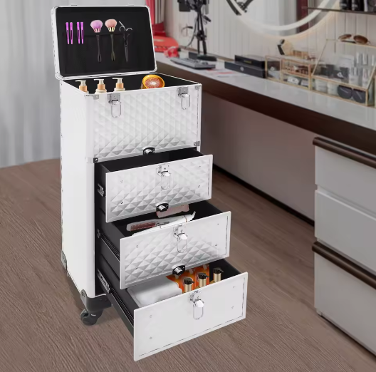 Professionele Make-upkoffer op Wielen – Rollende Cosmetica Trolley