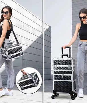 Rollende Make-upkoffer – Professionele Cosmetologie Trolley