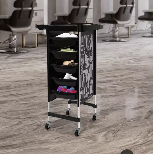 Kapperswagen met 5 Uittrekbare Lades – Mobiele Werk- en Opbergwagen voor Salon en Praktijk