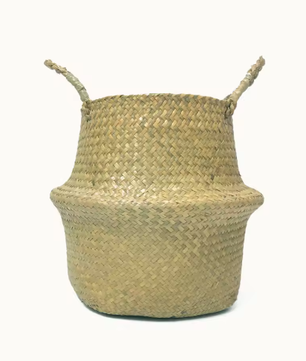 Gevlochten Zeegras Opbergmand – Opvouwbare Wasmand en Hangende Plantenmand