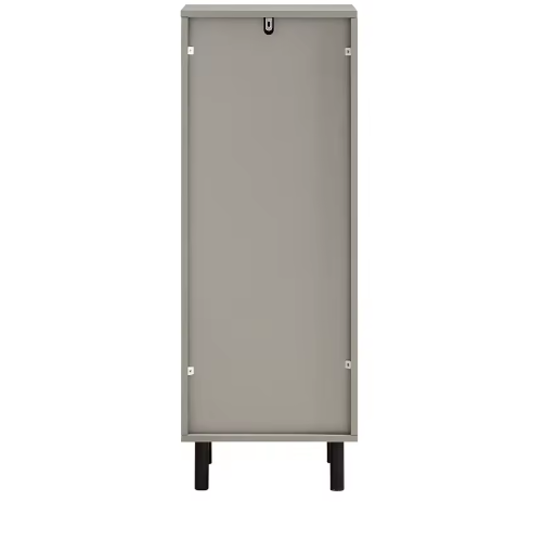 Smalle Waskast met Uitklapbare Waszak en Metalen Poten