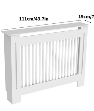 Moderne Witte Radiatorafdekking van MDF – Houten Ombouw met Grilldesign