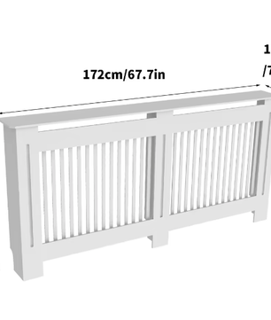 Moderne Witte Radiatorafdekking van MDF – Houten Ombouw met Grilldesign
