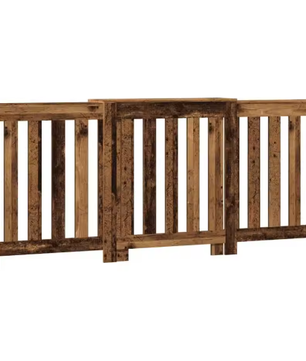 Radiatorafdekking met Houtnerf Ontwerp en Verticale Latten – Stijlvolle Verwarmingsombouw