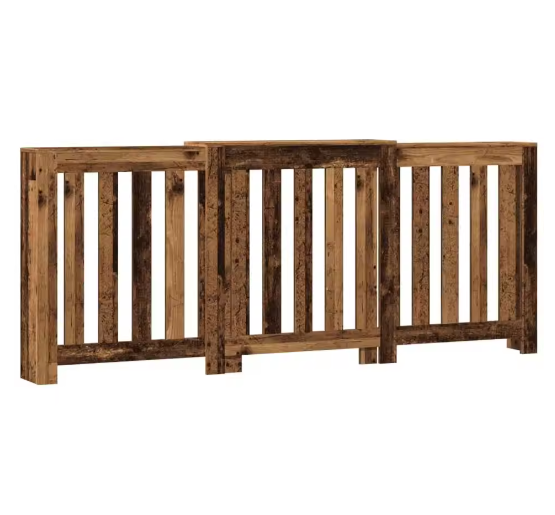Radiatorafdekking met Houtnerf Ontwerp en Verticale Latten – Stijlvolle Verwarmingsombouw