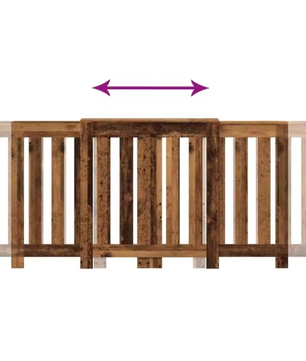 Radiatorafdekking met Houtnerf Ontwerp en Verticale Latten – Stijlvolle Verwarmingsombouw