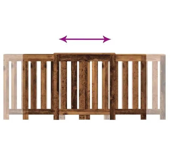 Radiatorafdekking met Houtnerf Ontwerp en Verticale Latten – Stijlvolle Verwarmingsombouw