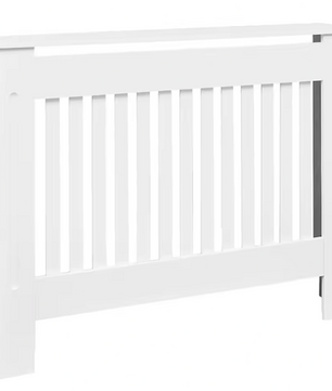 Witte Radiatorcover MDF – Moderne Verwarmingskast met Plank voor Woonkamer