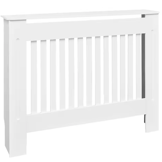 Witte Radiatorcover MDF – Moderne Verwarmingskast met Plank voor Woonkamer