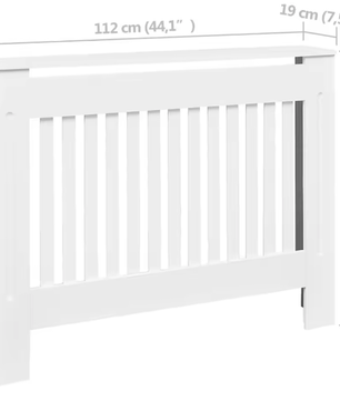 Witte Radiatorcover MDF – Moderne Verwarmingskast met Plank voor Woonkamer