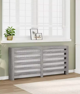 Radiatorbekleding MDF Grijs Sonoma – Stijlvolle Woonkamer Radiatorafdekking 175x20x82 cm