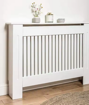 Extra Hoge MDF Radiatorafdekking 92 cm met Latten en Bovenplank