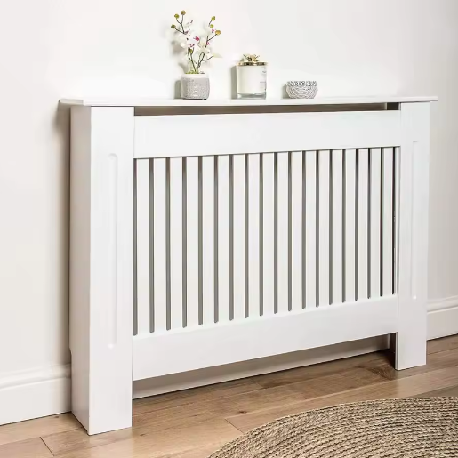 Extra Hoge MDF Radiatorafdekking 92 cm met Latten en Bovenplank