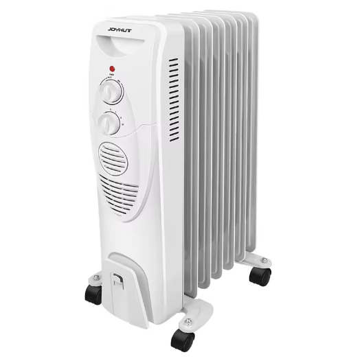 Oliegevulde Elektrische Radiator met Wielen en Thermostaat