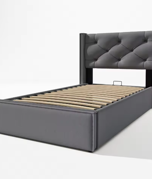 Hydraulisch Gestoffeerd Bed met Opbergruimte en Lattenbodem