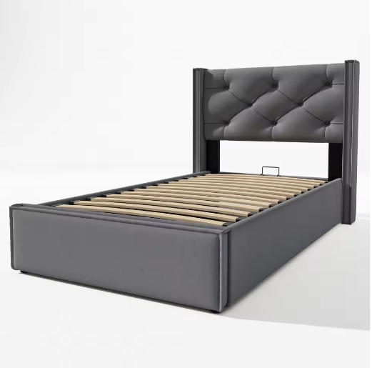 Hydraulisch Gestoffeerd Bed met Opbergruimte en Lattenbodem