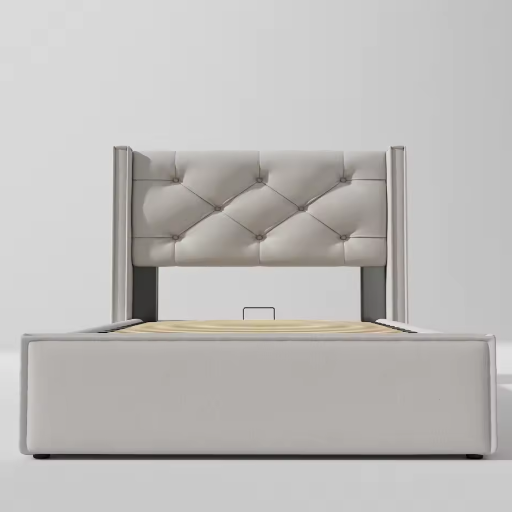 Hydraulisch Gestoffeerd Bed met Opbergruimte en Lattenbodem