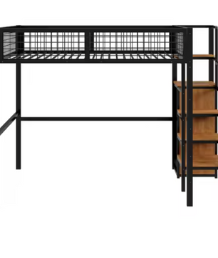 Stapelbed 90x200 / 140x200 cm met Ladder, Opbergplank en Kledingkast