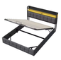 Multifunctioneel Tweepersoonsbed – LED, USB en Hydraulische Opbergruimte 140/160x200 cm