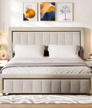 Dubbel Gestoffeerd Hydraulisch Opbergbed 140–160×200 cm