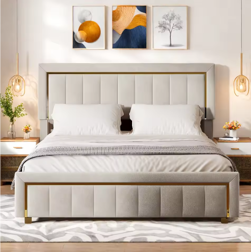 Dubbel Gestoffeerd Hydraulisch Opbergbed 140–160×200 cm
