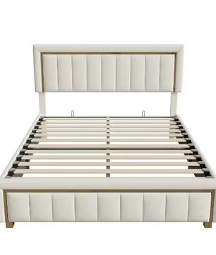 Dubbel Gestoffeerd Hydraulisch Opbergbed 140–160×200 cm