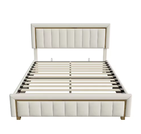 Dubbel Gestoffeerd Hydraulisch Opbergbed 140–160×200 cm