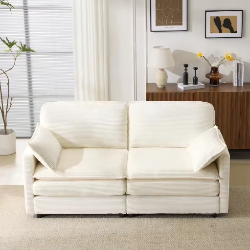 Moderne Minimalistische 2-Zitsbank – Comfortabel, Ruim en Geschikt voor Woon- en Slaapkamer