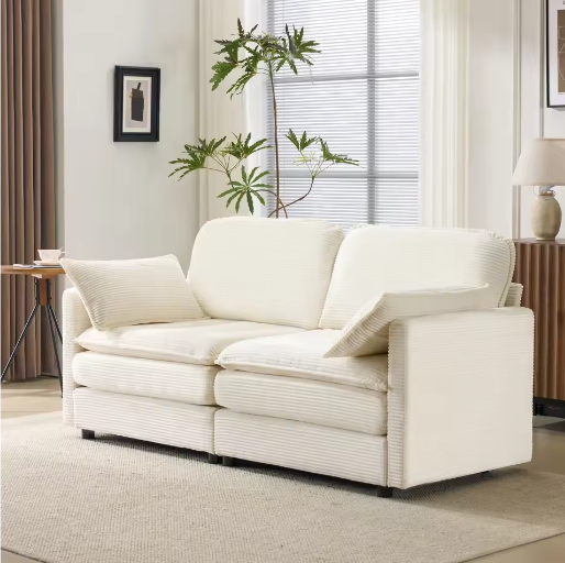Moderne Minimalistische 2-Zitsbank – Comfortabel, Ruim en Geschikt voor Woon- en Slaapkamer