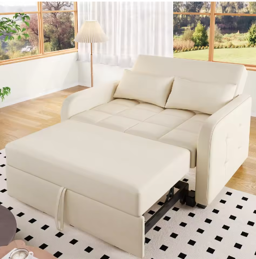 Multifunctionele Opklapbare Slaapbank met Verstelbare Rugleuning – Compact en Ideaal voor Kleine Ruimtes, 180×127 cm