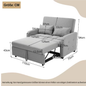 Multifunctionele Opklapbare Slaapbank met Verstelbare Rugleuning – Compact en Ideaal voor Kleine Ruimtes, 180×127 cm