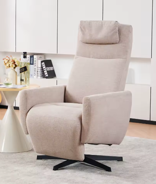 Comfortabele Draaibare Slaap- en Loungestoel – Verstelbare Rugleuning en Voetsteun