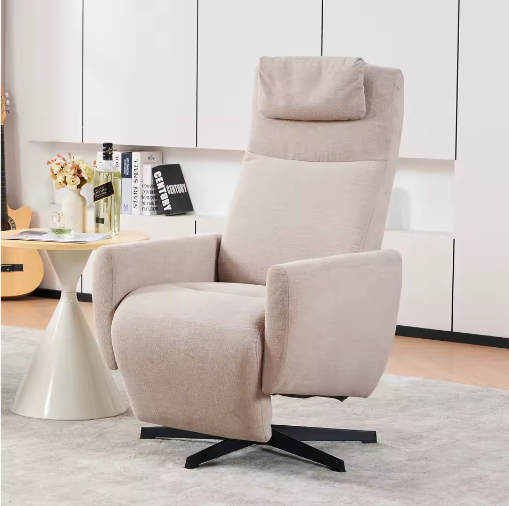 Comfortabele Draaibare Slaap- en Loungestoel – Verstelbare Rugleuning en Voetsteun