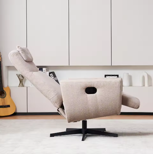Comfortabele Draaibare Slaap- en Loungestoel – Verstelbare Rugleuning en Voetsteun