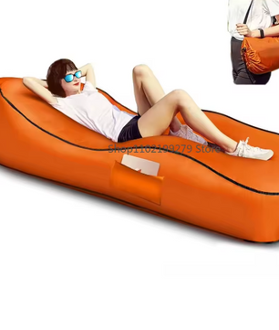 Buiten Opvouwbare Opblaasbare Loungebank – Draagbaar Reizen en Strand Slaapbed
