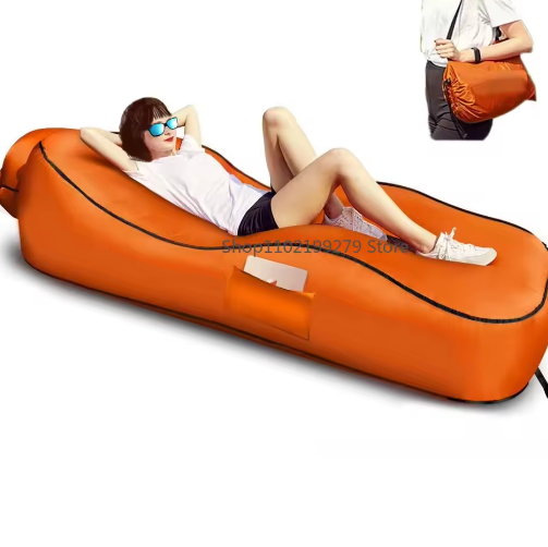 Buiten Opvouwbare Opblaasbare Loungebank – Draagbaar Reizen en Strand Slaapbed