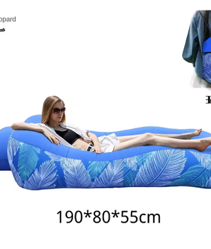 Buiten Opvouwbare Opblaasbare Loungebank – Draagbaar Reizen en Strand Slaapbed
