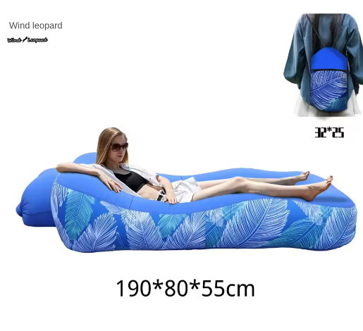 Buiten Opvouwbare Opblaasbare Loungebank – Draagbaar Reizen en Strand Slaapbed