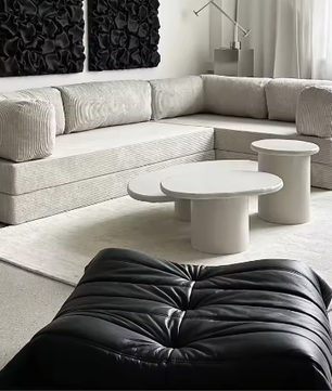 Modern Design Hoekslaapbank – Vacuüm Gecomprimeerd Hoog Dichtheid Schuim voor Woonkamer