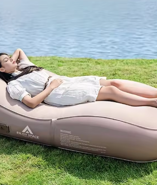 Outdoor Zelfopblazende Lounge Stoel – Draagbare Waterdichte Luchtbank met Elektrische Pomp