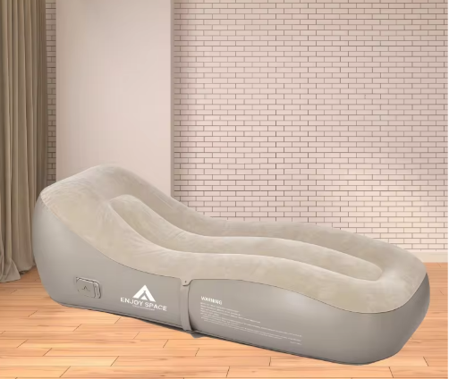 Outdoor Zelfopblazende Lounge Stoel – Draagbare Waterdichte Luchtbank met Elektrische Pomp