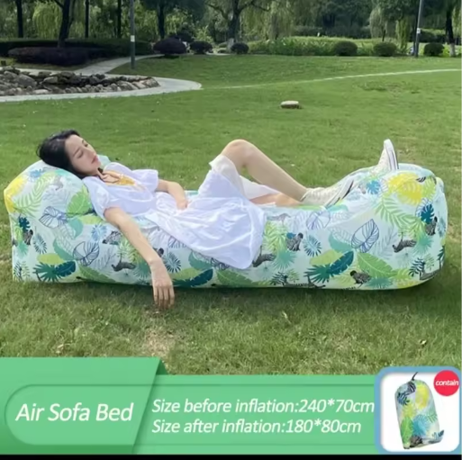 Opblaasbare Lucht Slaapbank – Waterdichte Outdoor Lounger 240×70 cm